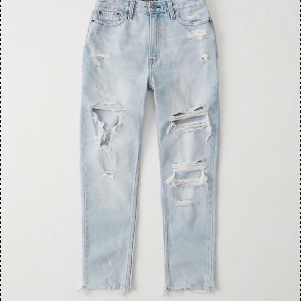 Abercrombie & Fitch, high rise girlfriend jeans